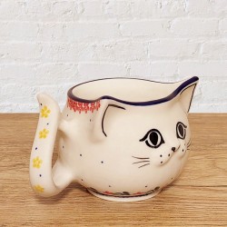 ポーリッシュポタリーCERAMIKA ARTYSTYCZNA猫の形をしたマグカップ250ml_CAH14-U4892