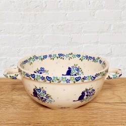 ポーリッシュポタリーVENAスープボウル取手付き20cm_V237-U121