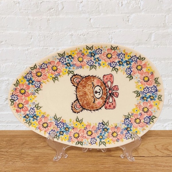 ポーリッシュポタリー VENA たまご型プレート25cm_V191-A1-635