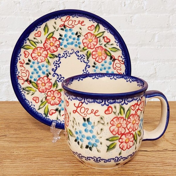 ポーリッシュポタリーVENAカップ ＆ ソーサー300ml_V034-C125