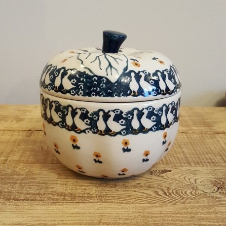 Manufaktura (マヌファクトゥラ) ポーランド陶器 りんごポット 12.0 cm J58-P322