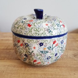 Manufaktura (マヌファクトゥラ) ポーランド陶器 りんごポット 12.0 cm J58-EO36