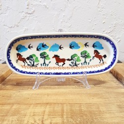 Zaklady Ceramiczne BOLESLAWIEC オーバルロングプレート28.3cm GU928-DU216