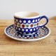 ポーランド陶器 BOLESLAWIEC カップ ＆ ソーサー 0.22L GU886-41