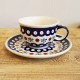 ポーランド陶器 BOLESLAWIEC カップ ＆ ソーサー 0.22L GU775-41