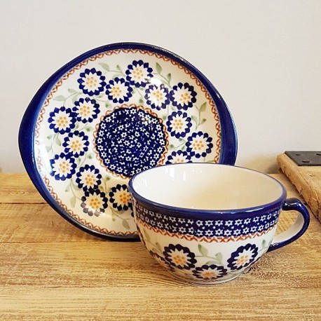 ポーランド陶器 MANUFAKTURA カップ ＆ ソーサー 0.22L F58-P178