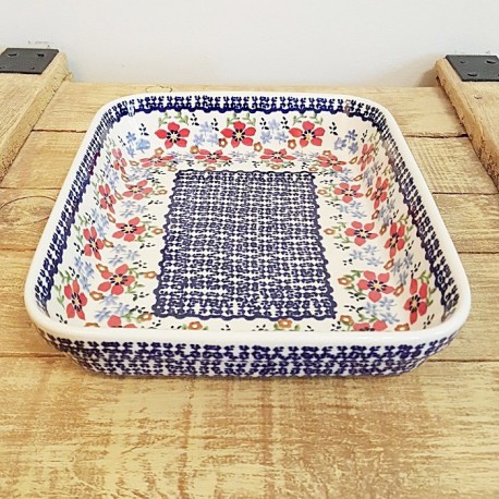 ポーランド陶器 • MANUFAKTURA • スクエアグラタンL 25cm P103-MM01