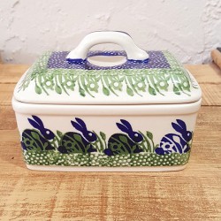 ポーランド陶器 • MANUFAKTURA • フタ付容器 0.45L M78-P324