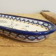 ポーランド陶器 • BOLESLAWIEC • オーバルロングプレート28.3cm GU928-DU202