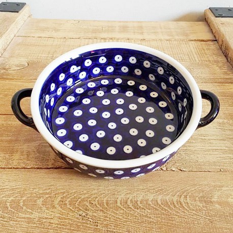 ポーリッシュポタリー Boleslawiec ラウンドキャセロール GU1454-42