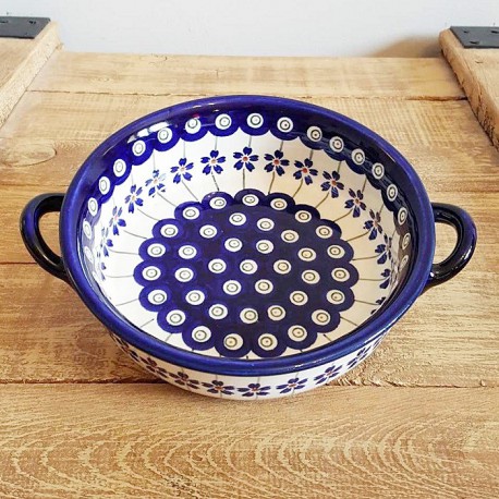 ポーリッシュポタリー Boleslawiec ラウンドキャセロール GU1454-166A