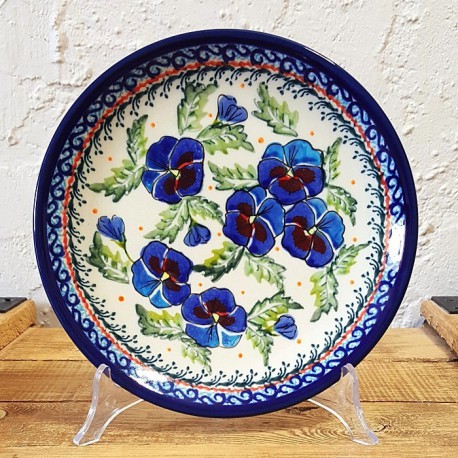 ポーリッシュポタリー BOLESLAWIEC 平皿φ19.5cm GU814-ART277