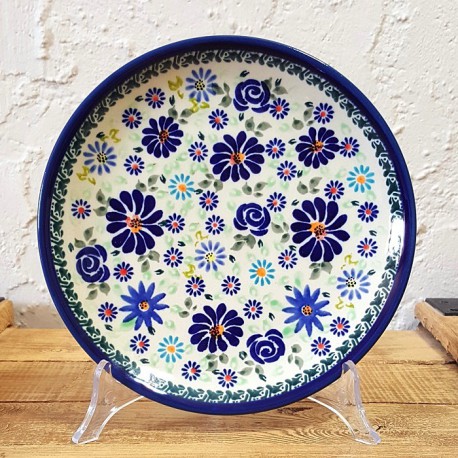 ポーリッシュポタリー BOLESLAWIEC 平皿φ19.5cm GU814-DU126