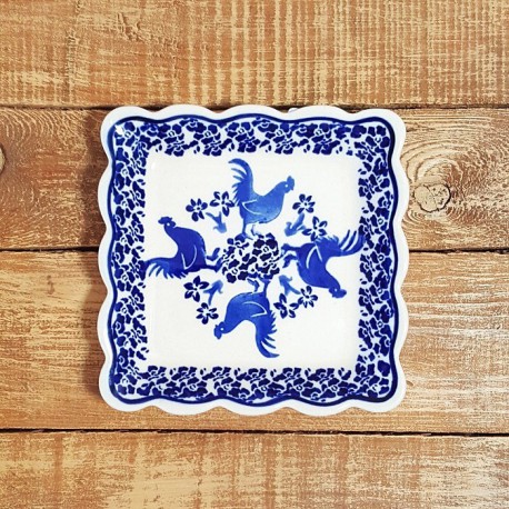 ポーリッシュポタリー BOLESLAWIEC スクエアプレート 14cm GU1887-1149