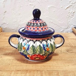 ポーリッシュポタリー BOLESLAWIEC シュガーボウル 350ml GU944-ART149