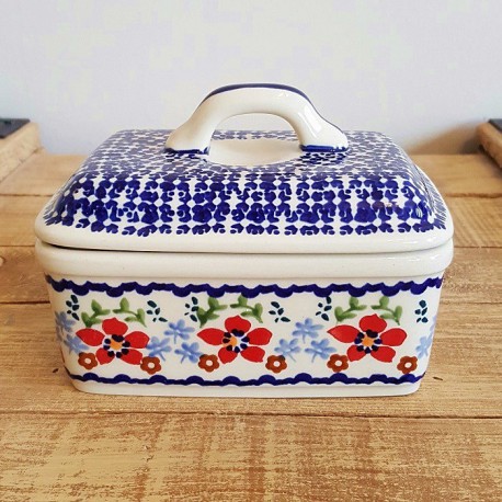 ポーランド陶器 MANUFAKTURA フタ付容器 0.45L M78-MM01