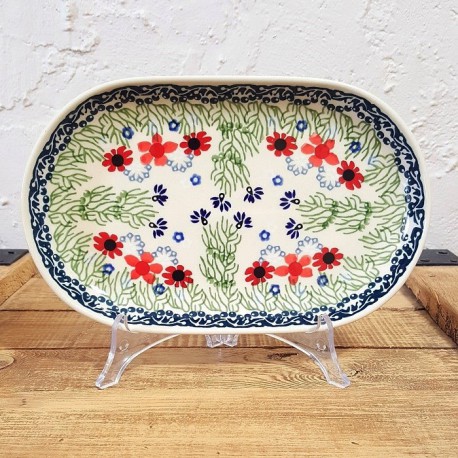 ポーリッシュポタリー MANUFAKTURA オーバルトレイ24cm P97-WB01