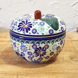 ポーリッシュポタリー BOLESLAWIEC りんごポット 12.0cm GU1425-DU126