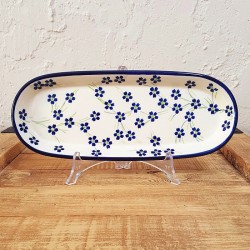 ポーリッシュポタリー BOLESLAWIEC オーバルロングプレート28.5cm GU928-1244A