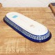 ポーリッシュポタリー BOLESLAWIEC オーバルロングプレート28.5cm GU928-DU60