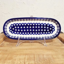 ポーリッシュポタリー BOLESLAWIEC オーバルロングプレート28.5cm GU928-166A