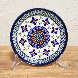 ポーリッシュポタリー BOLESLAWIEC 平皿φ16cm GU818-DU60