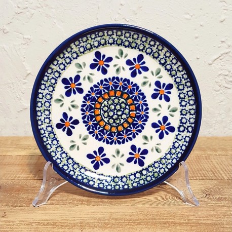 ポーリッシュポタリー BOLESLAWIEC 平皿φ16cm GU818-DU60