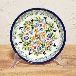 ポーリッシュポタリー BOLESLAWIEC 平皿φ16cm GU818-DU182