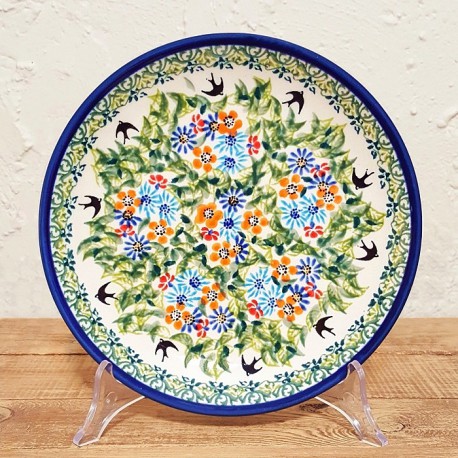 ポーリッシュポタリー BOLESLAWIEC 平皿φ19.5cm GU814-DU182