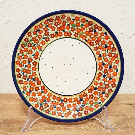 ポーリッシュポタリー BOLESLAWIEC 平皿φ19.5cm GU814-DU52